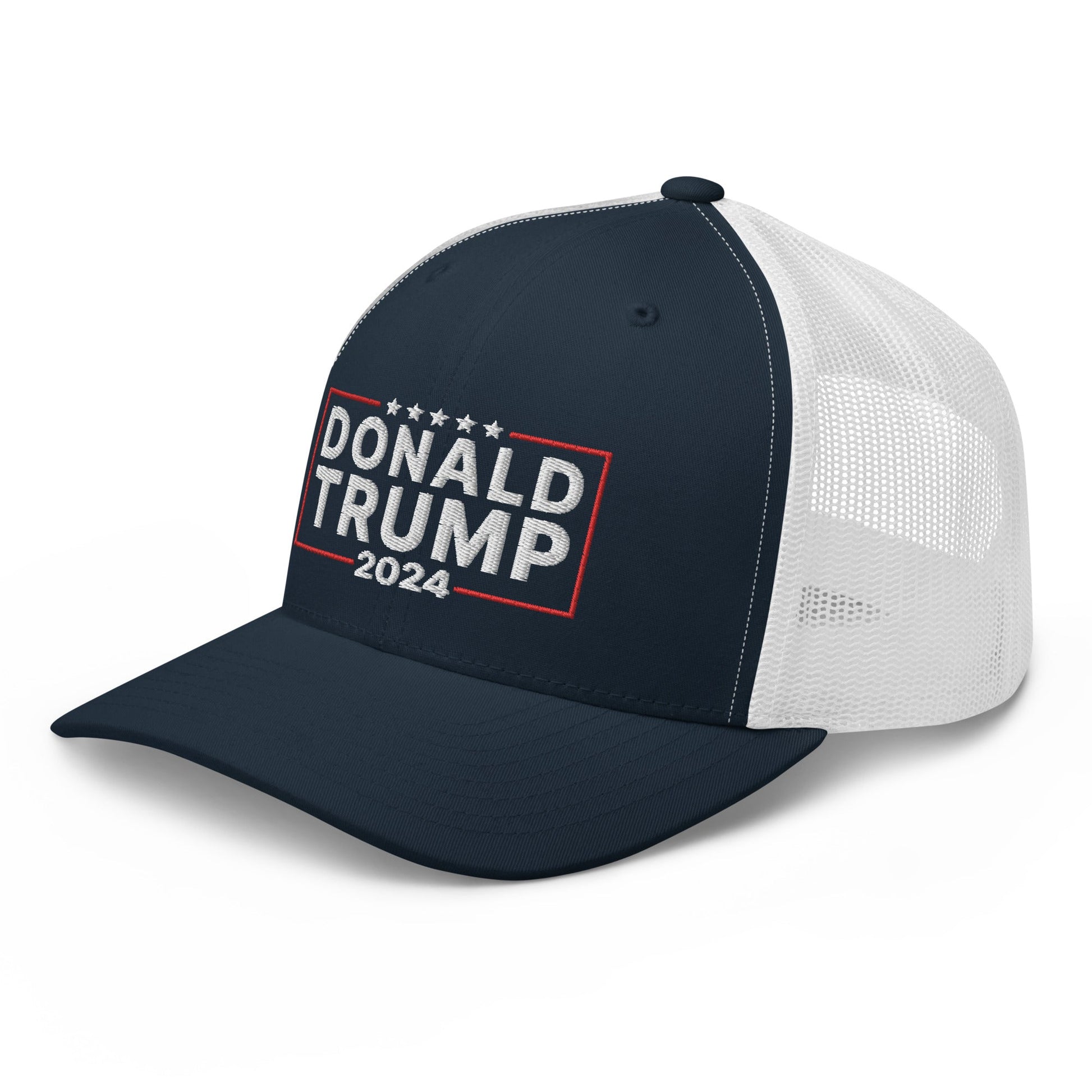 2024 Donald Trump Snapback Trucker Hat Navy White