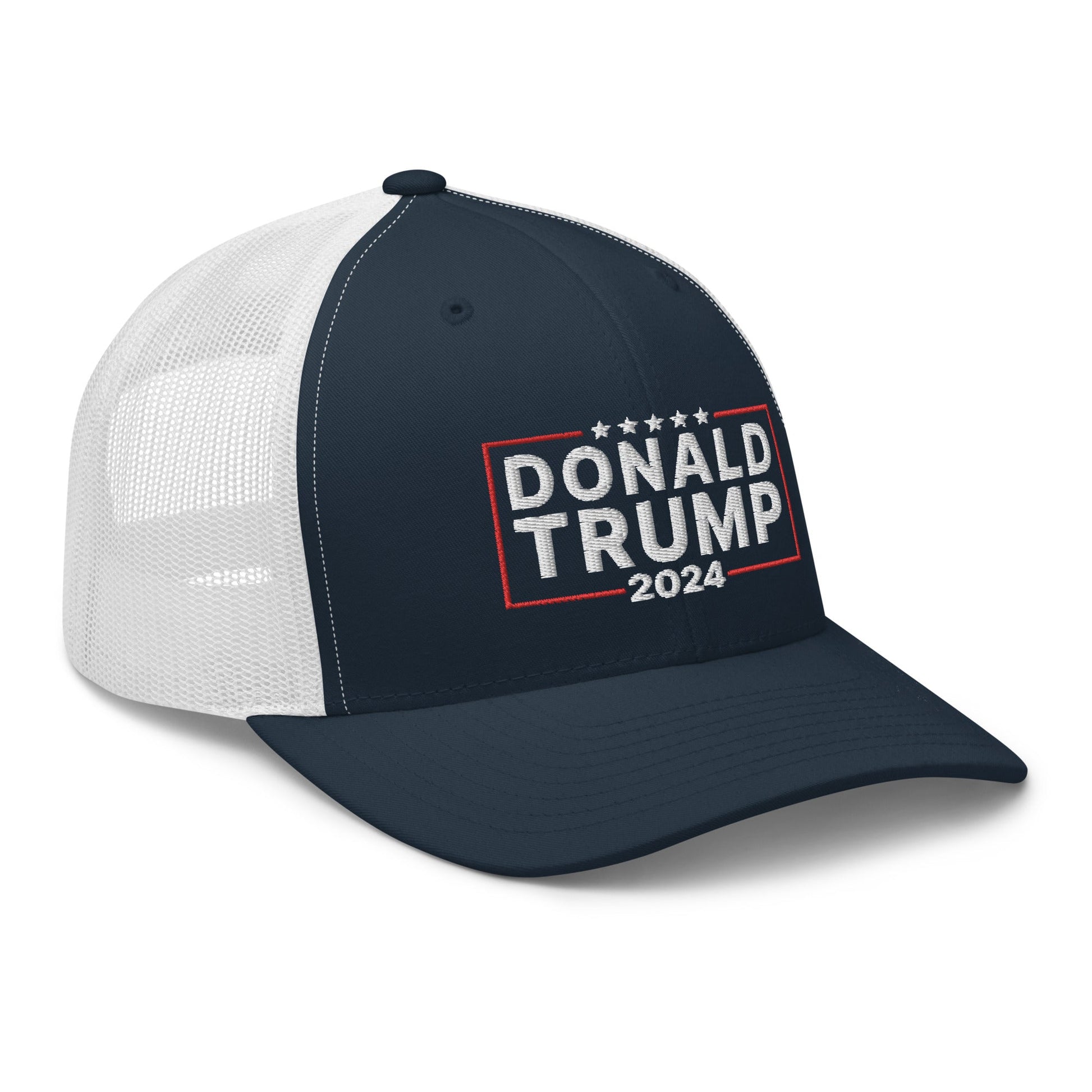 2024 Donald Trump Snapback Trucker Hat Navy White