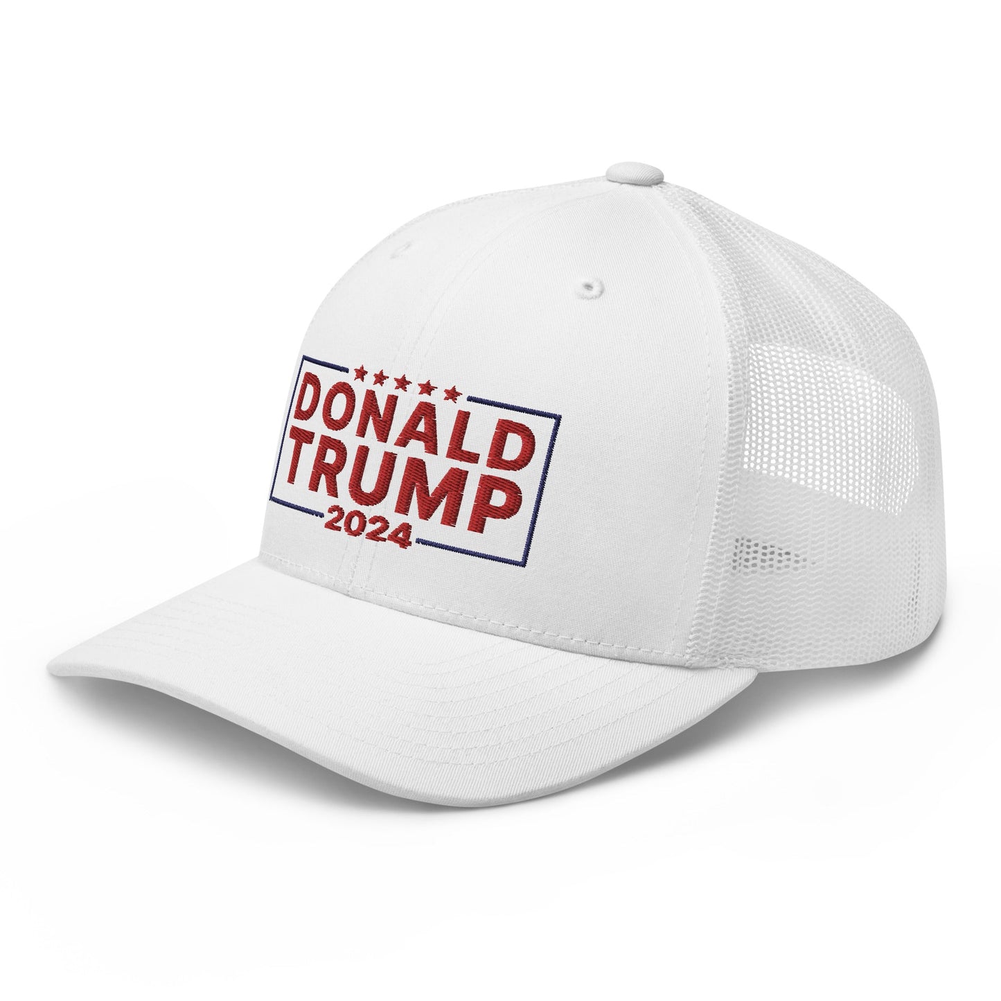 2024 Donald Trump Snapback Trucker Hat White