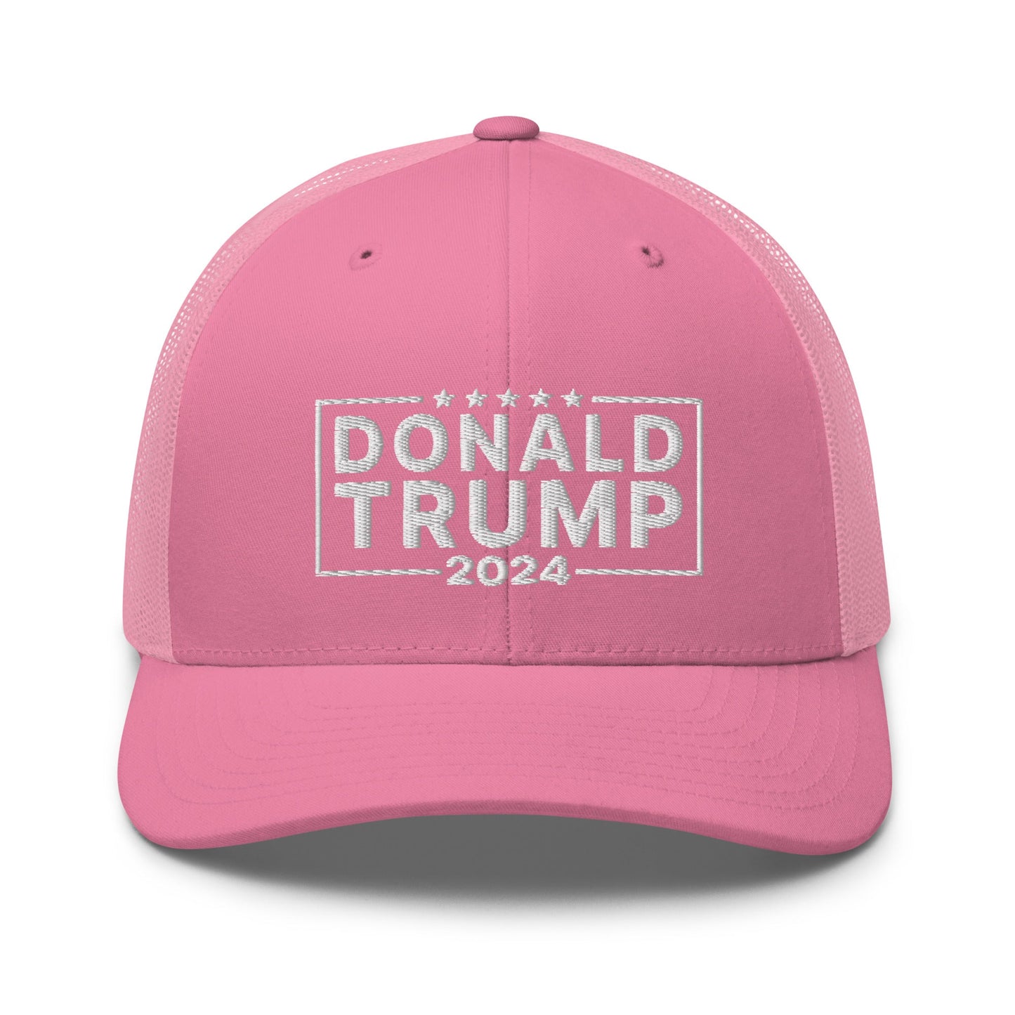 2024 Donald Trump Snapback Trucker Hat Pink