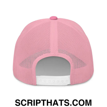 After We Fuck Leave Retro Trucker Hat Pink