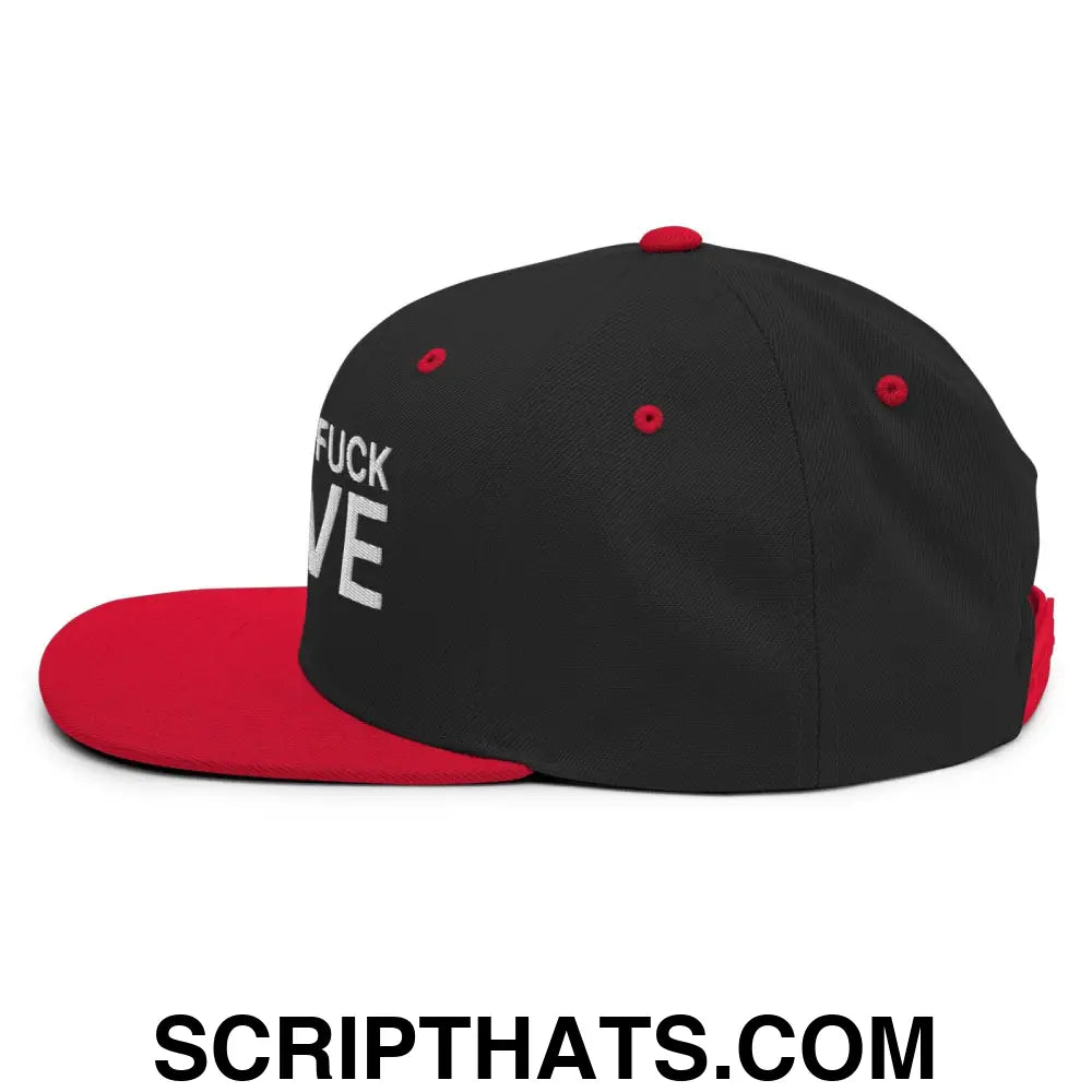 After We Fuck Leave Snapback Hat Black Red