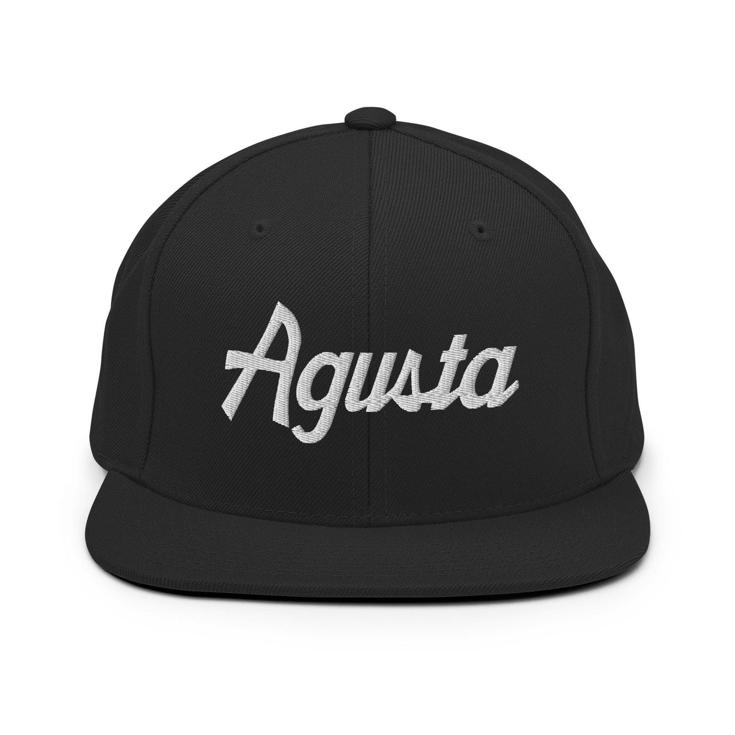 Agusta Script Snapback Hat Black