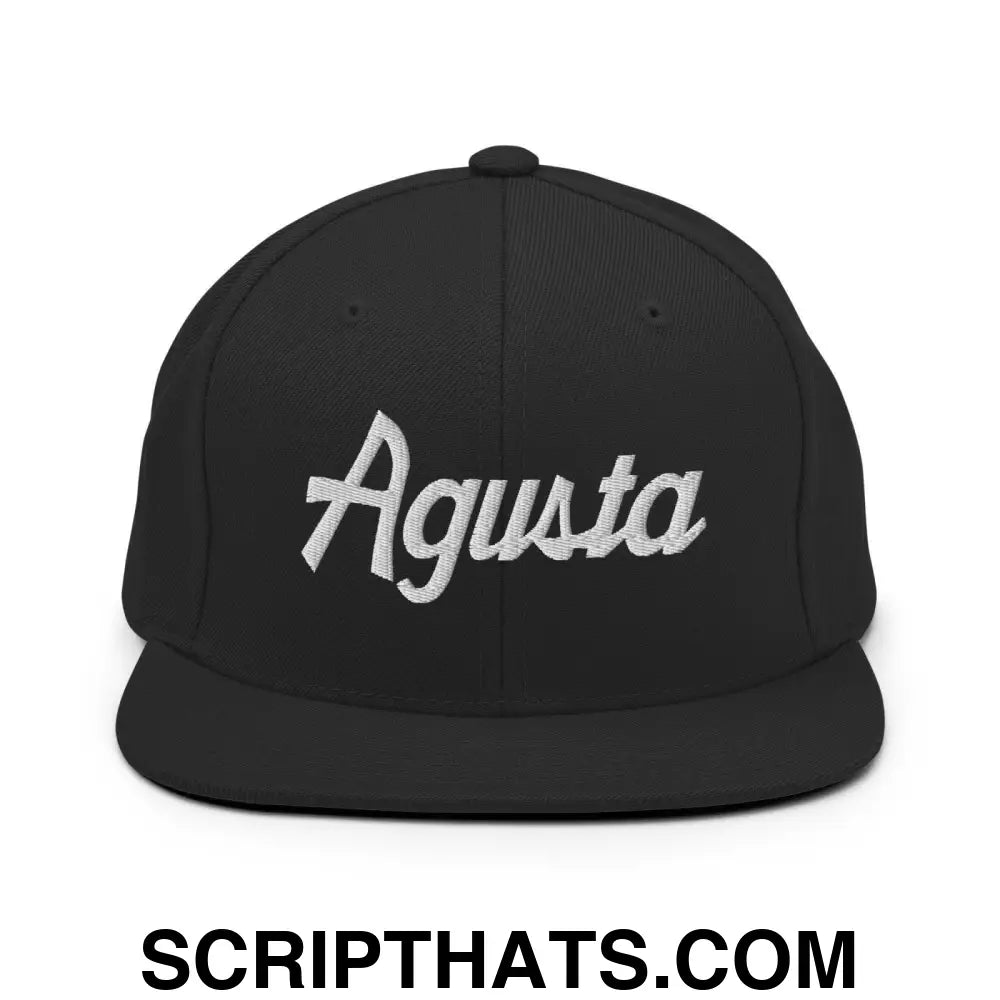 Agusta Script Snapback Hat Black