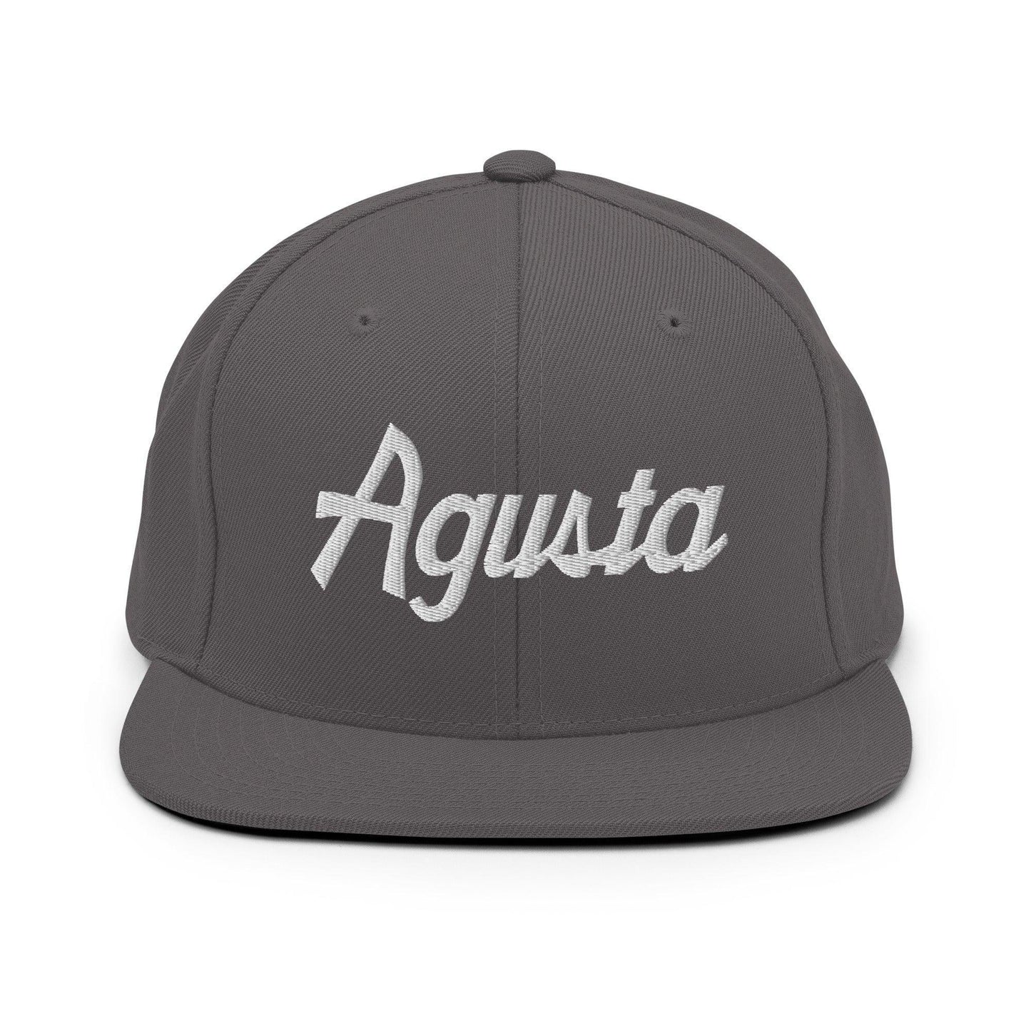 Agusta Script Snapback Hat Dark Grey