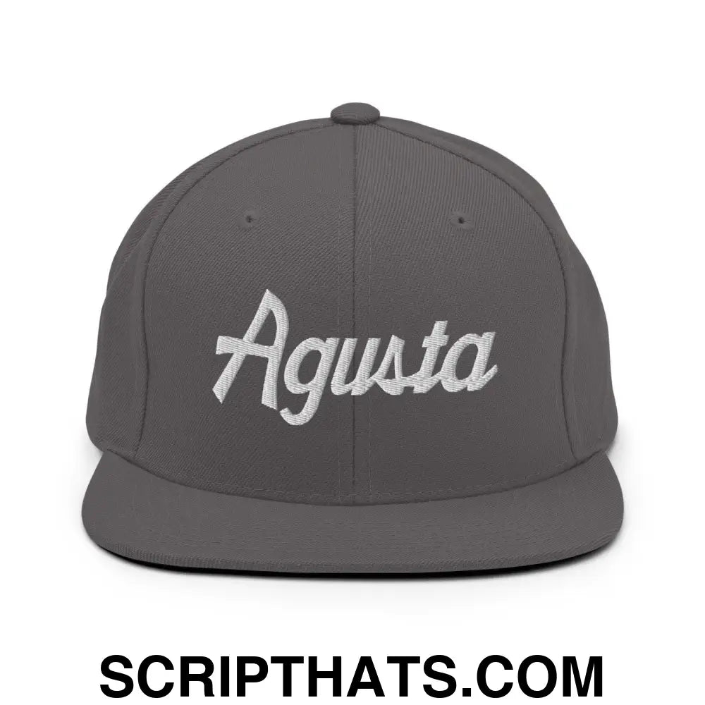 Agusta Script Snapback Hat Dark Grey