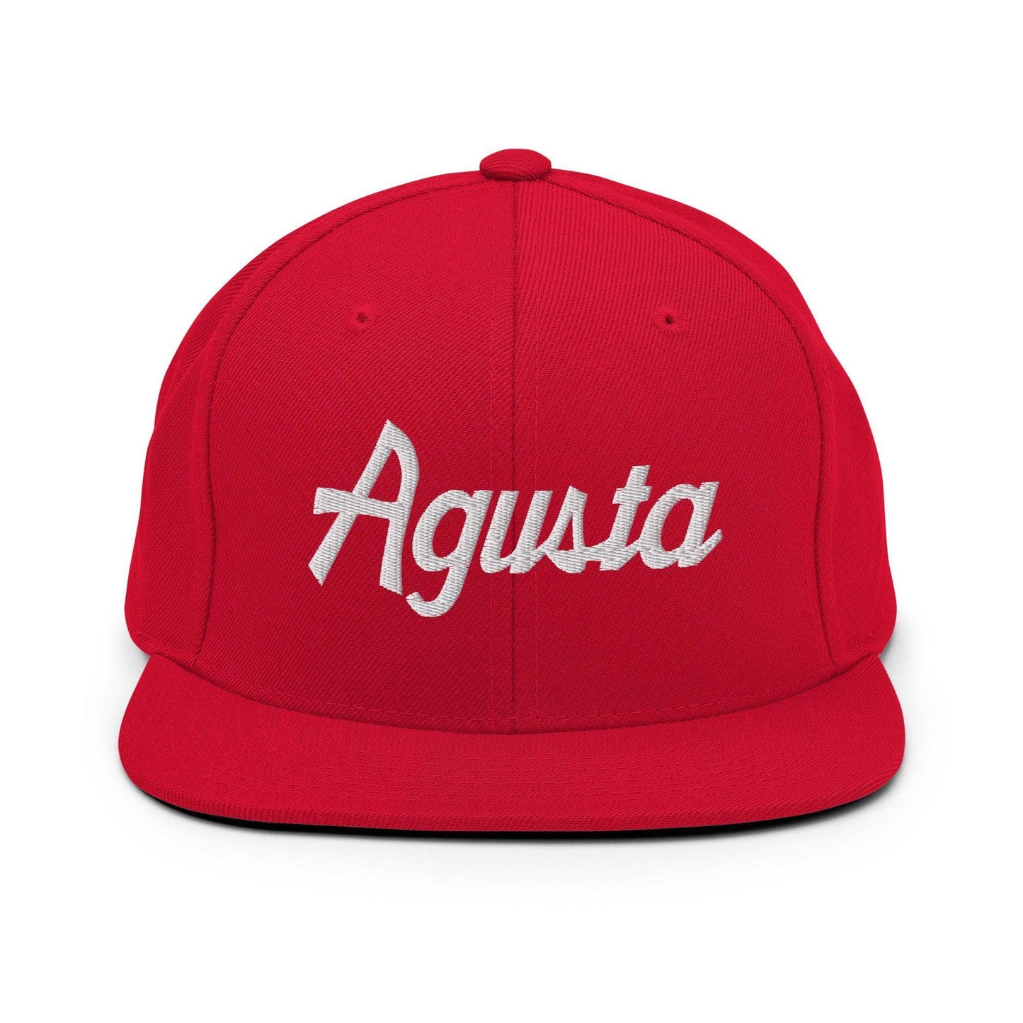 Agusta Script Snapback Hat Red