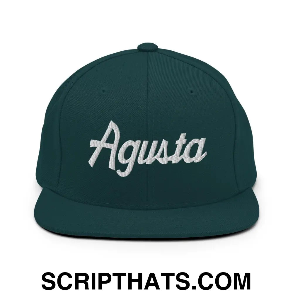 Agusta Script Snapback Hat Spruce