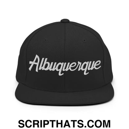 Albuquerque Script Snapback Hat Black