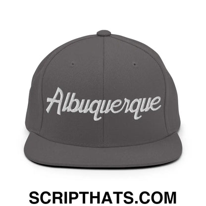 Albuquerque Script Snapback Hat Dark Grey