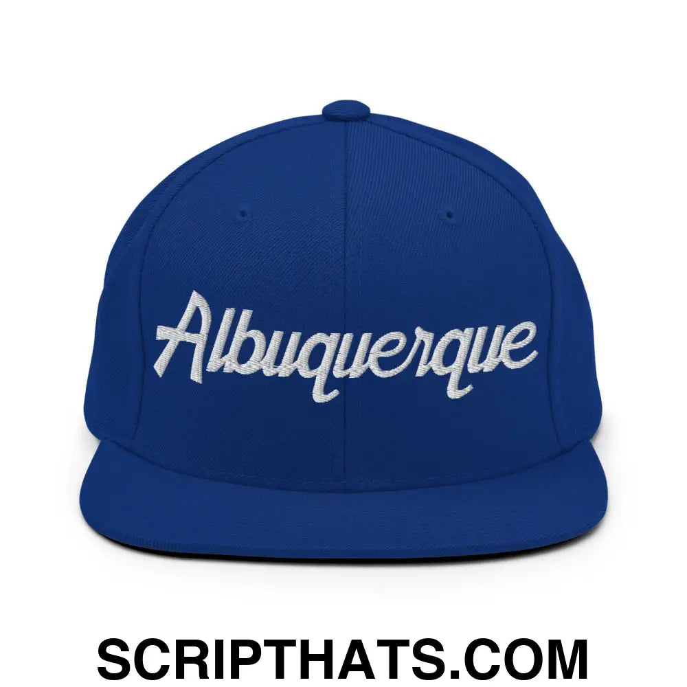 Albuquerque Script Snapback Hat Royal Blue