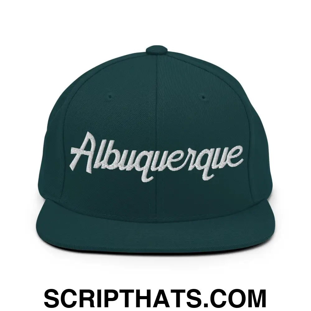 Albuquerque Script Snapback Hat Spruce