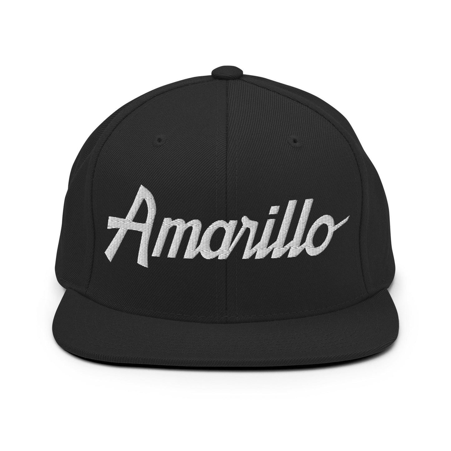 Amarillo Script Snapback Hat Black