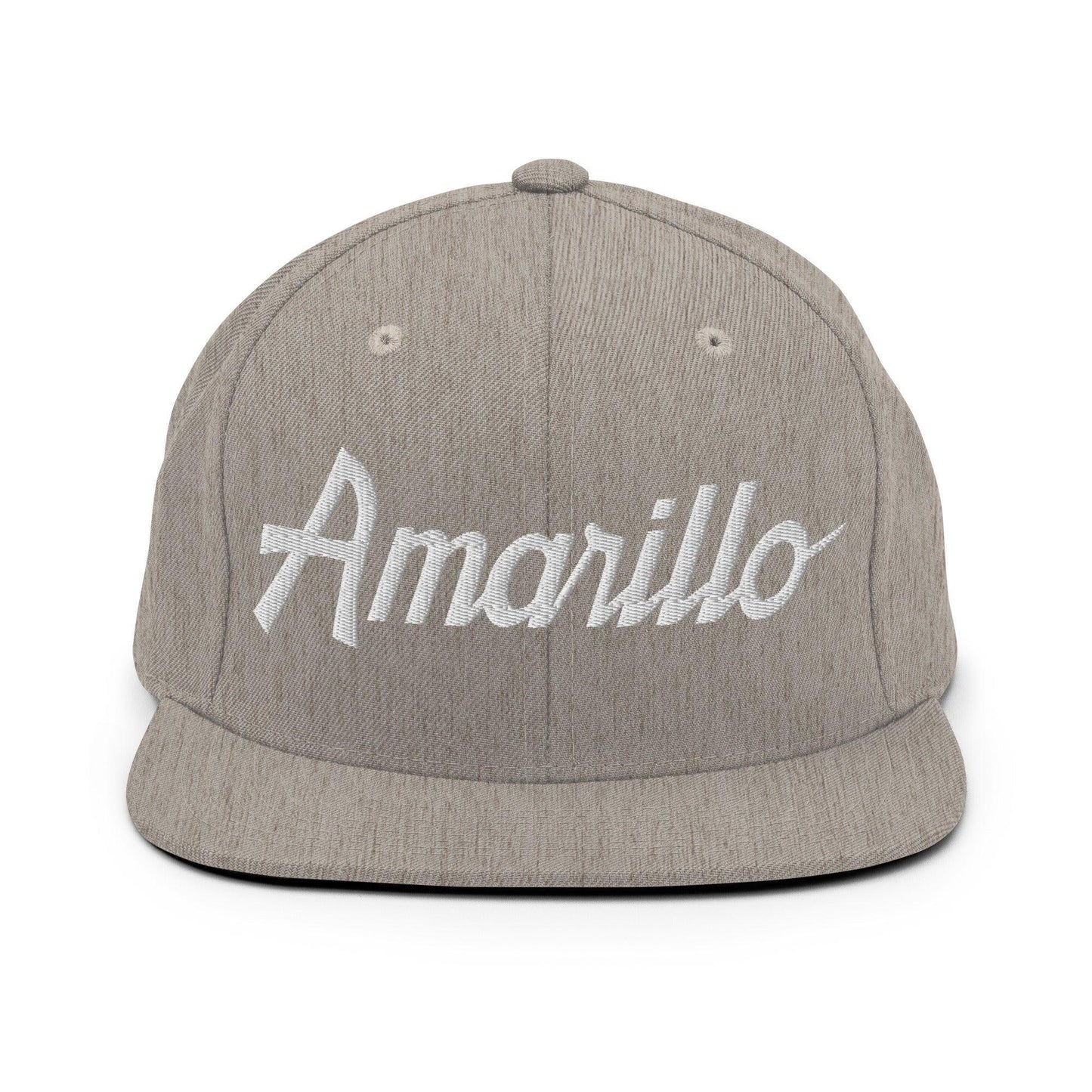 Amarillo Script Snapback Hat Heather Grey