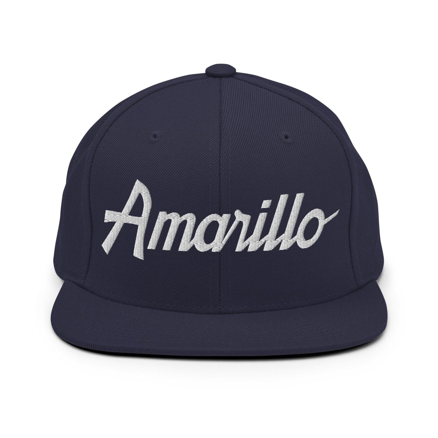 Amarillo Script Snapback Hat Navy
