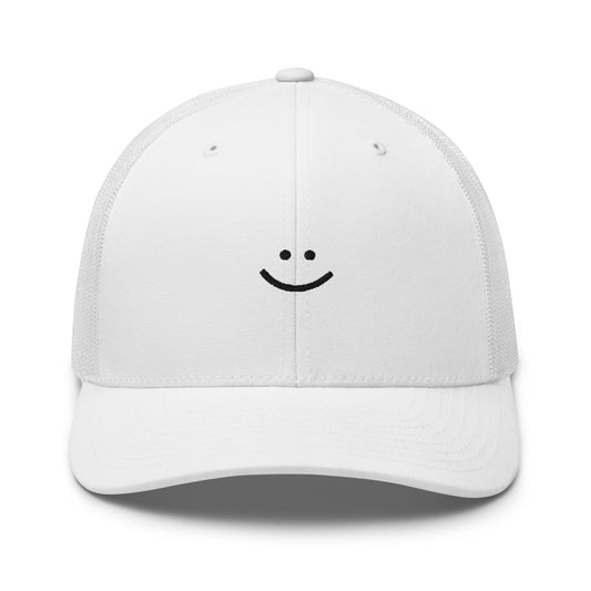 Amy Yang Smiley Face Golf Retro Trucker Hat White