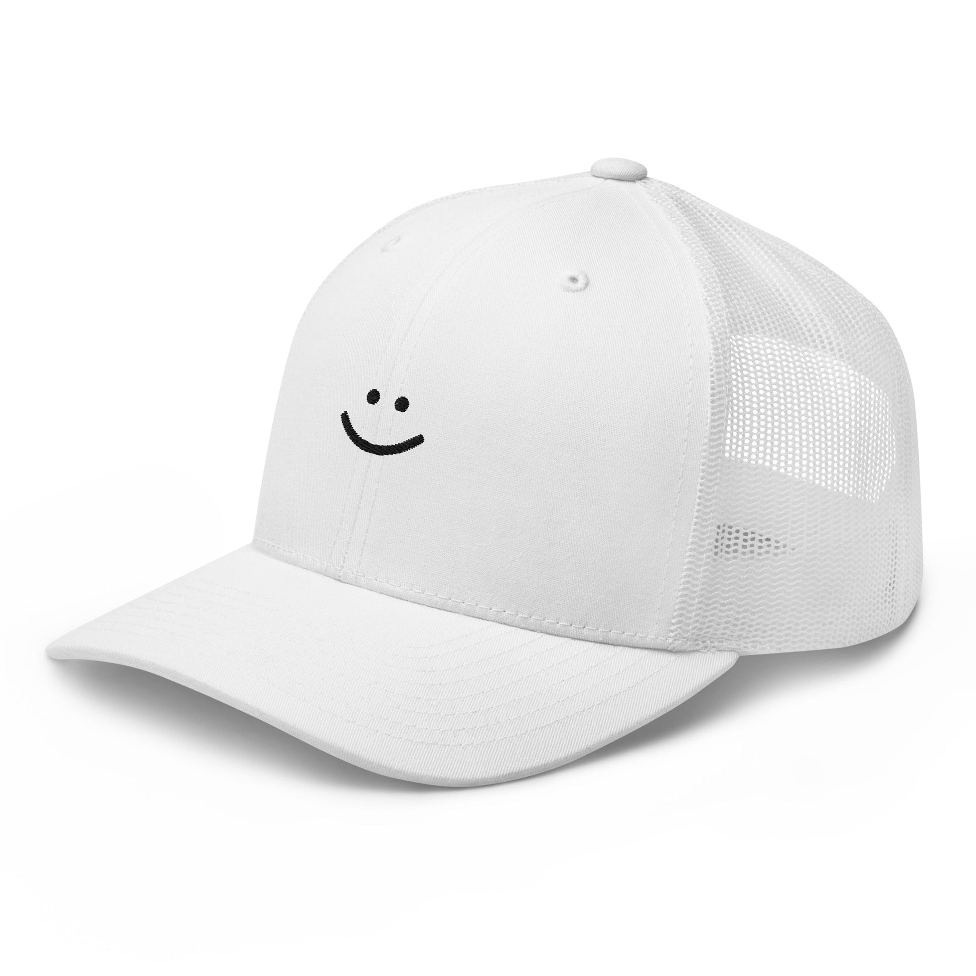 Amy Yang Smiley Face Golf Retro Trucker Hat White