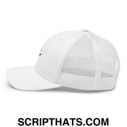 Amy Yang Smiley Face Golf Retro Trucker Hat White