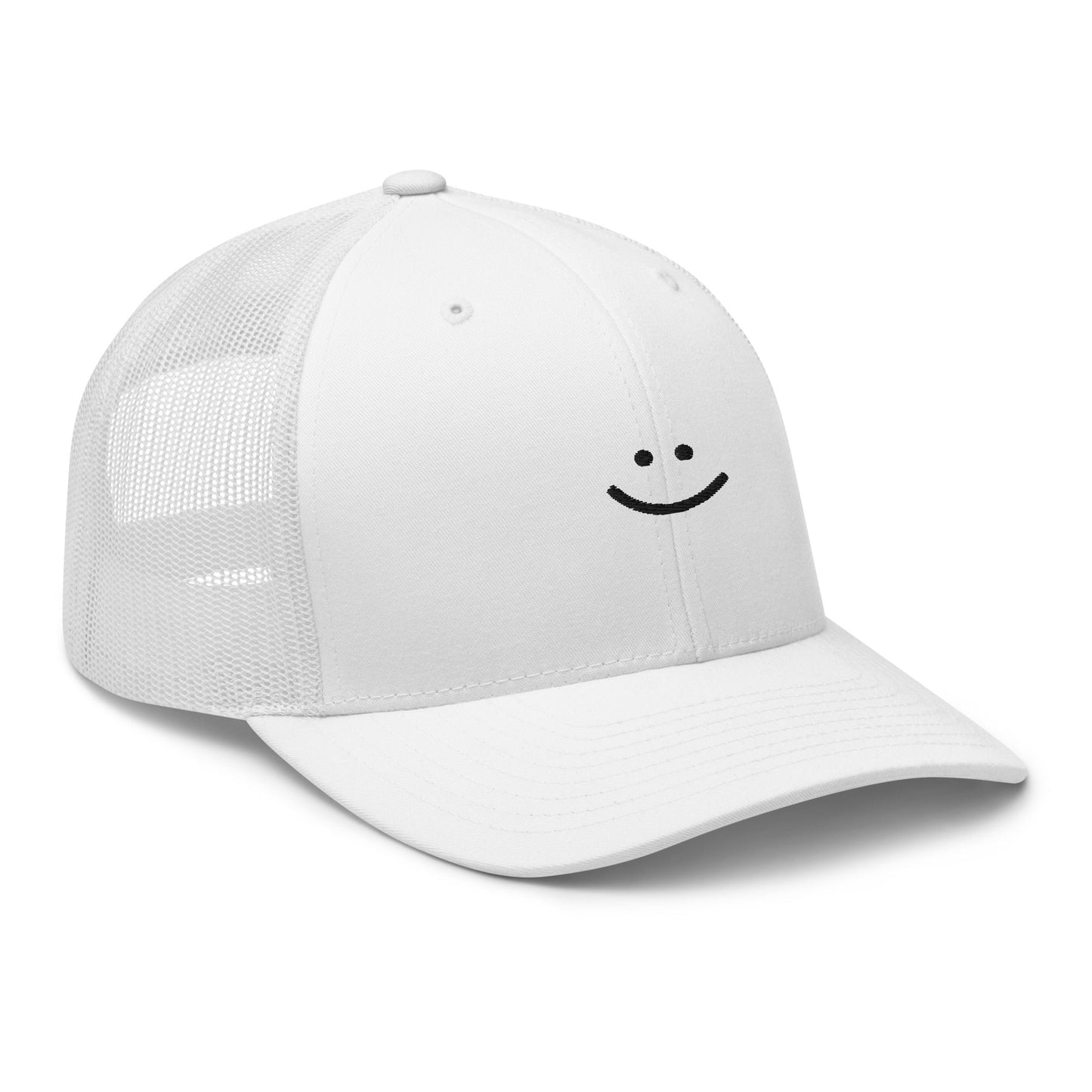 Amy Yang Smiley Face Golf Retro Trucker Hat White