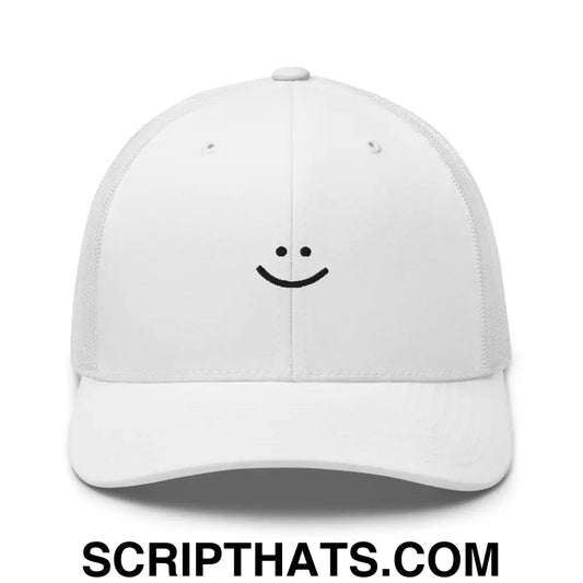 Amy Yang Smiley Face Golf Retro Trucker Hat White