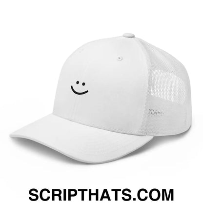 Amy Yang Smiley Face Golf Retro Trucker Hat White