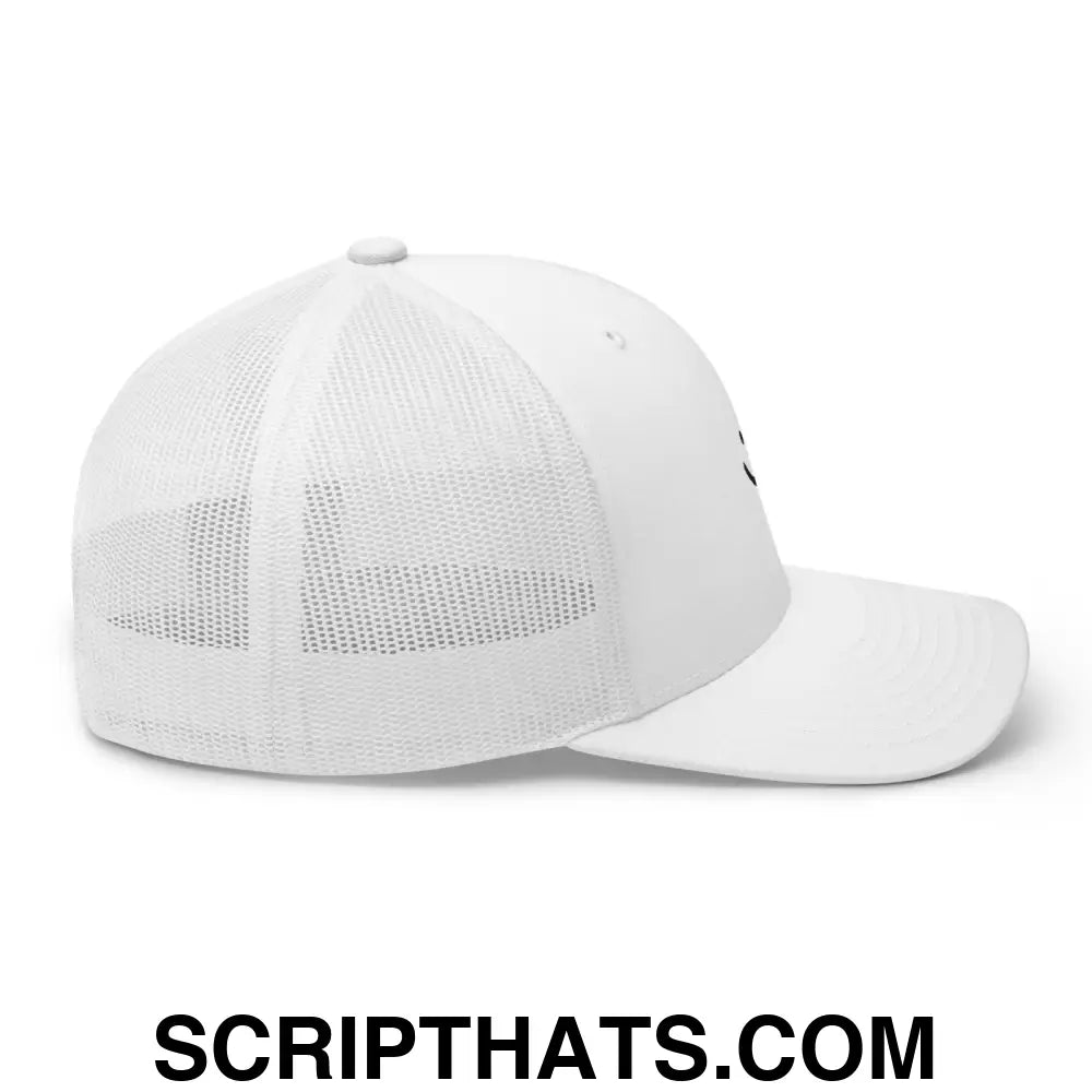 Amy Yang Smiley Face Golf Retro Trucker Hat White