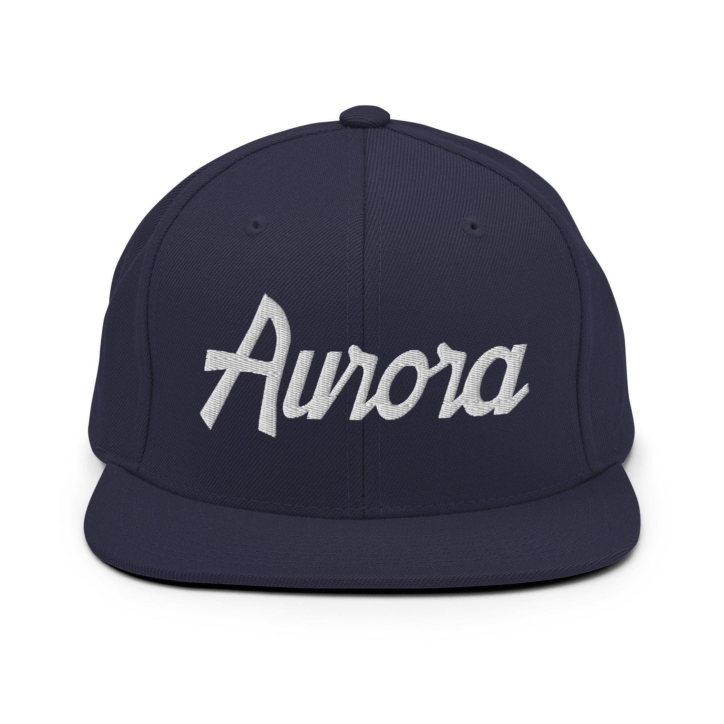 Aurora Script Snapback Hat Navy