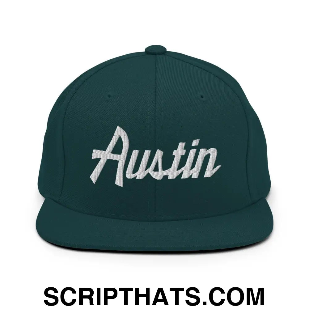 Austin Script Snapback Hat Spruce