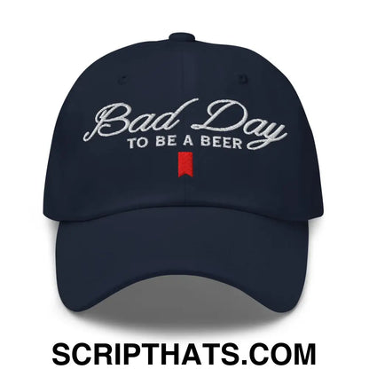 Bad Day to be a Beer Embroidered Dad Hat Blue Default Title