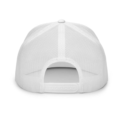 Bad Day to Be a Hot Dog Flat Bill Brim Trucker Hat White