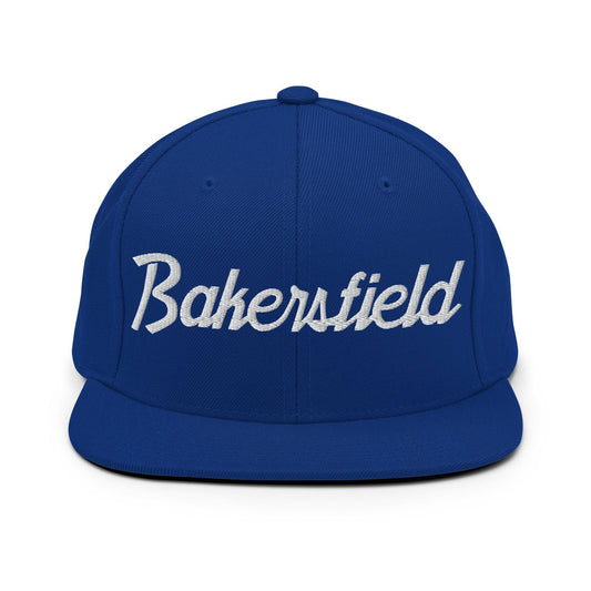 Bakersfield Script Snapback Hat Royal Blue