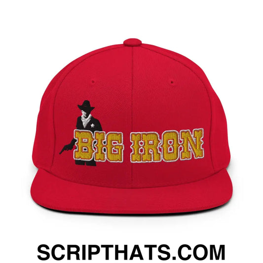 Big Iron Western Snapback Hat Red