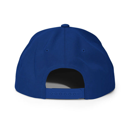 Birds Aren't Real Embroidered Flat Bill Brim Snapback Hat Royal Blue