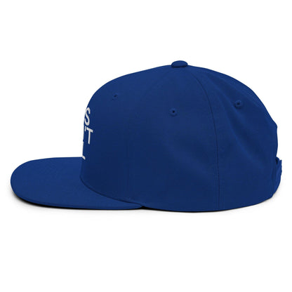 Birds Aren't Real Embroidered Flat Bill Brim Snapback Hat Royal Blue