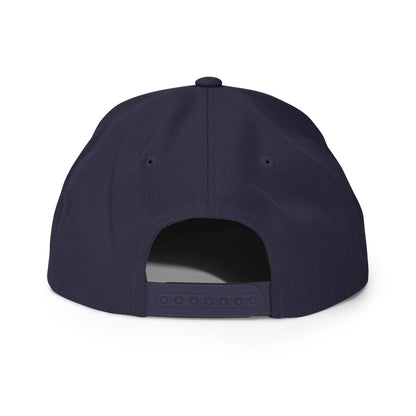 Birds Aren't Real Embroidered Flat Bill Brim Snapback Hat Navy