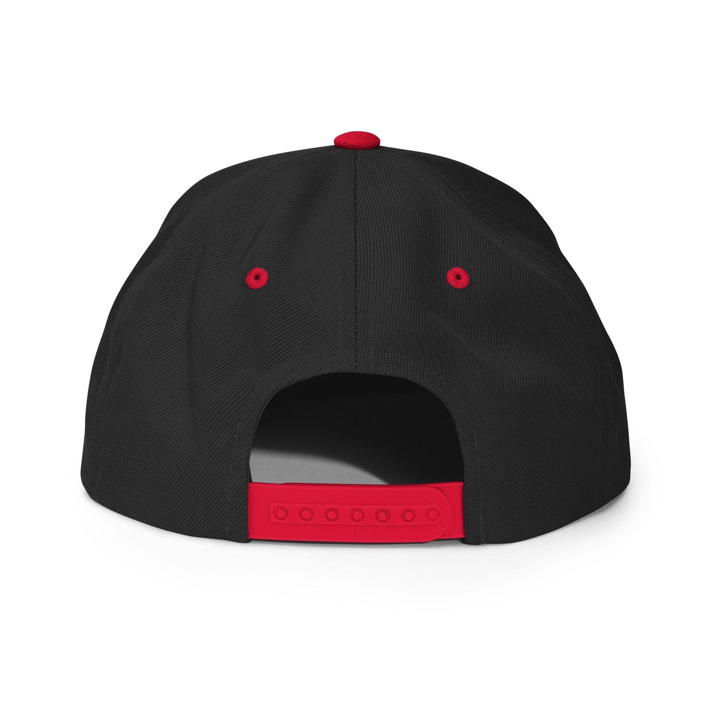 Birds Aren't Real Embroidered Flat Bill Brim Snapback Hat Black Red