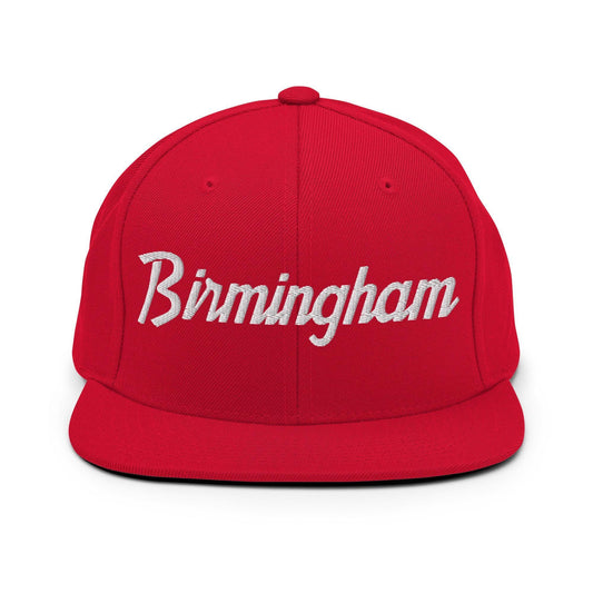 Birmingham Script Snapback Hat Red