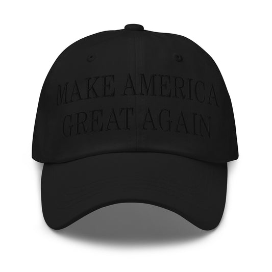 Blacked Out MAGA Make America Great Again Embroidered Dad Hat Default Title