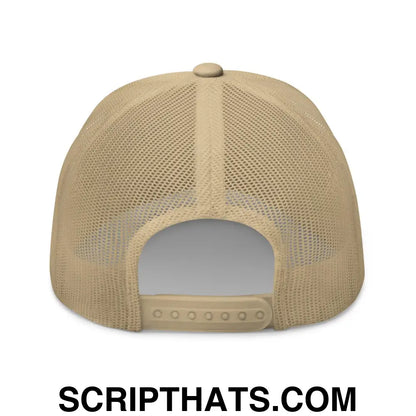 Bleach Blonde Bad Built Butch Body Dad Retro Trucker Hat Khaki