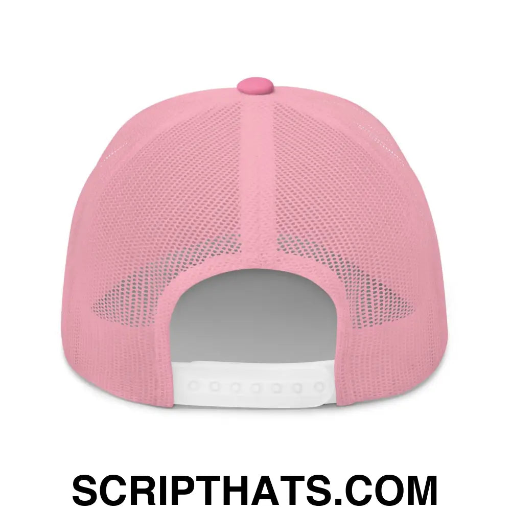 Bleach Blonde Bad Built Butch Body Dad Retro Trucker Hat Pink