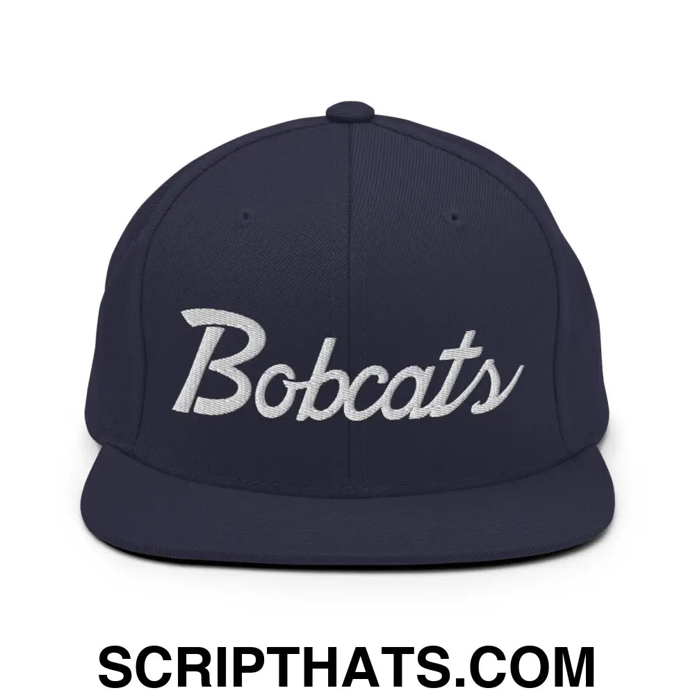 Bobcats School Mascot Snapback Hat Navy