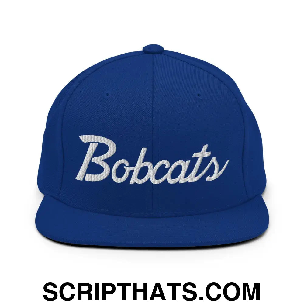 Bobcats School Mascot Snapback Hat Royal Blue