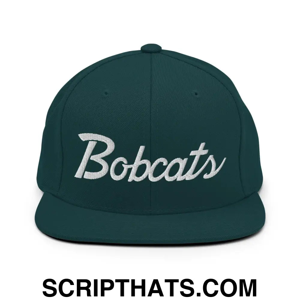 Bobcats School Mascot Snapback Hat Spruce