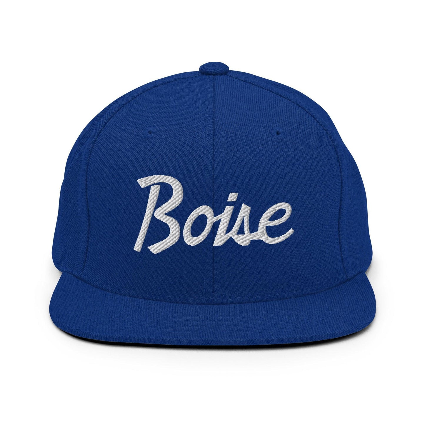 Boise Script Snapback Hat Royal Blue