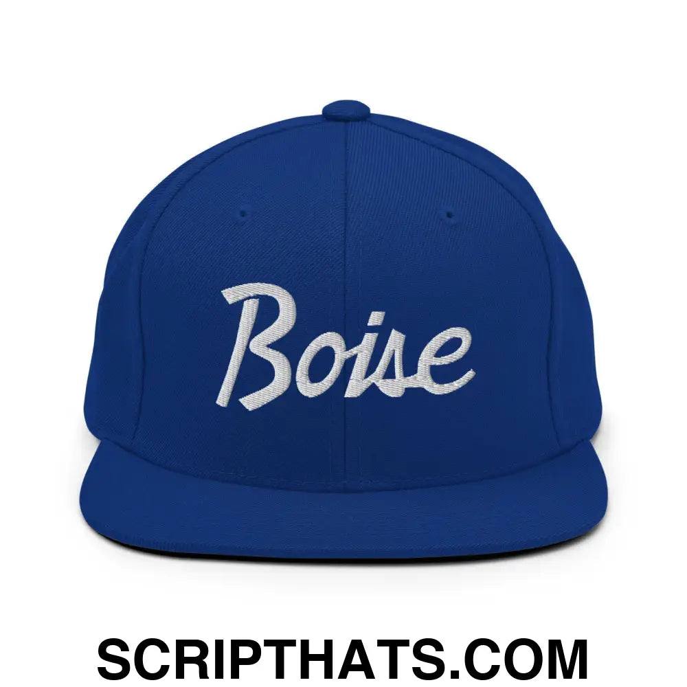 Boise Script Snapback Hat Royal Blue