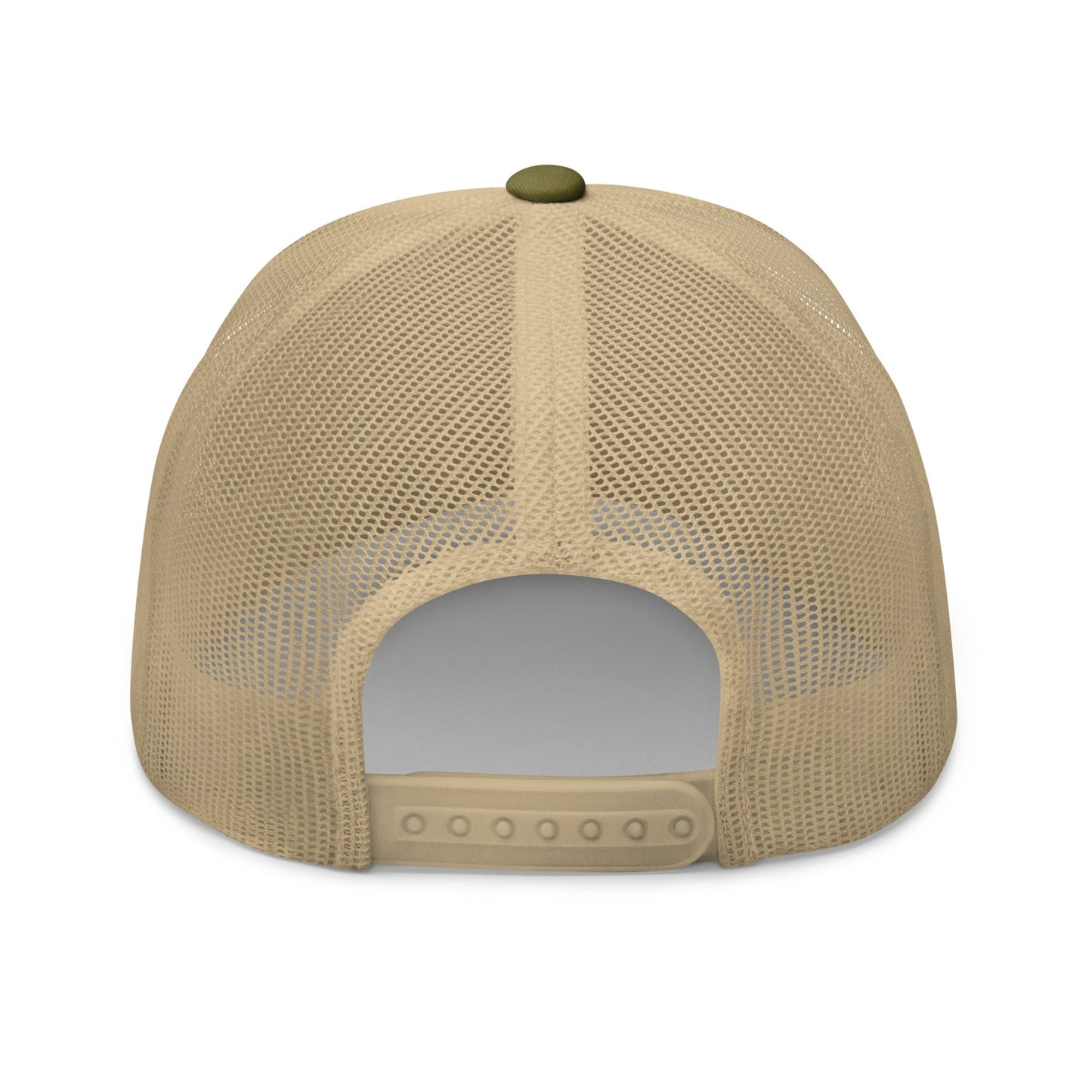 Born Free But Now I'm Expensive Retro Trucker Hat Moss Khaki