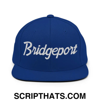 Bridgeport Script Snapback Hat Royal Blue