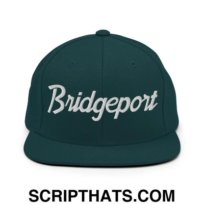 Bridgeport Script Snapback Hat Spruce