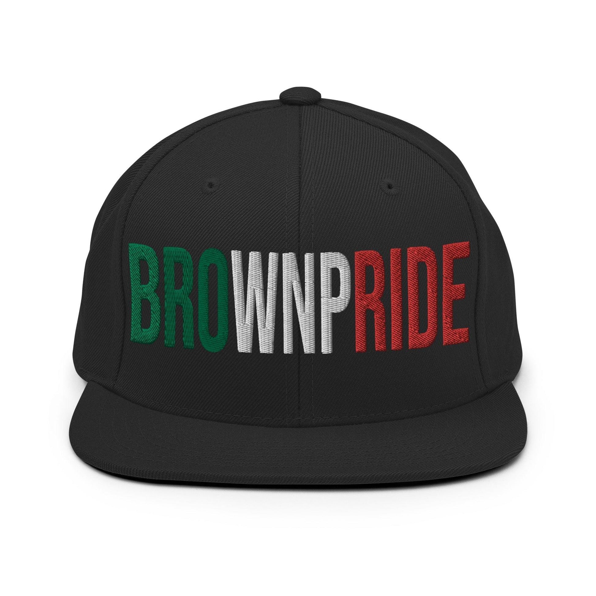 Brown Pride Livin' In The Barrio Snapback Hat Black