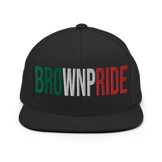 Brown Pride Livin' In The Barrio Snapback Hat Black